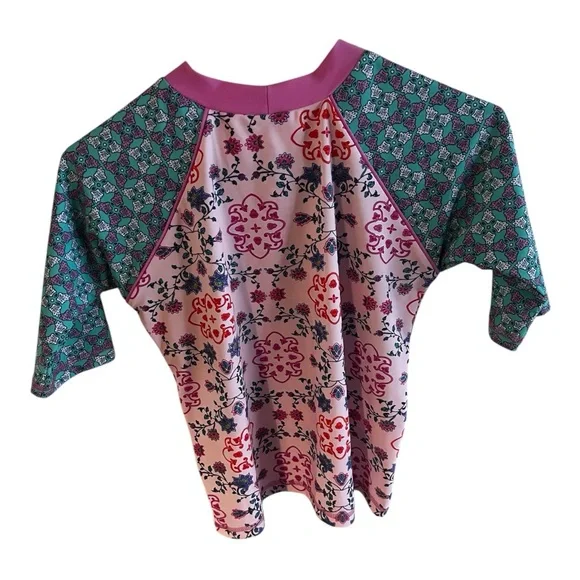 Platypus Kids Secret Garden UPF50+ Short Sleeve Rash Top Size 12 NWT - Picture 6 of 6